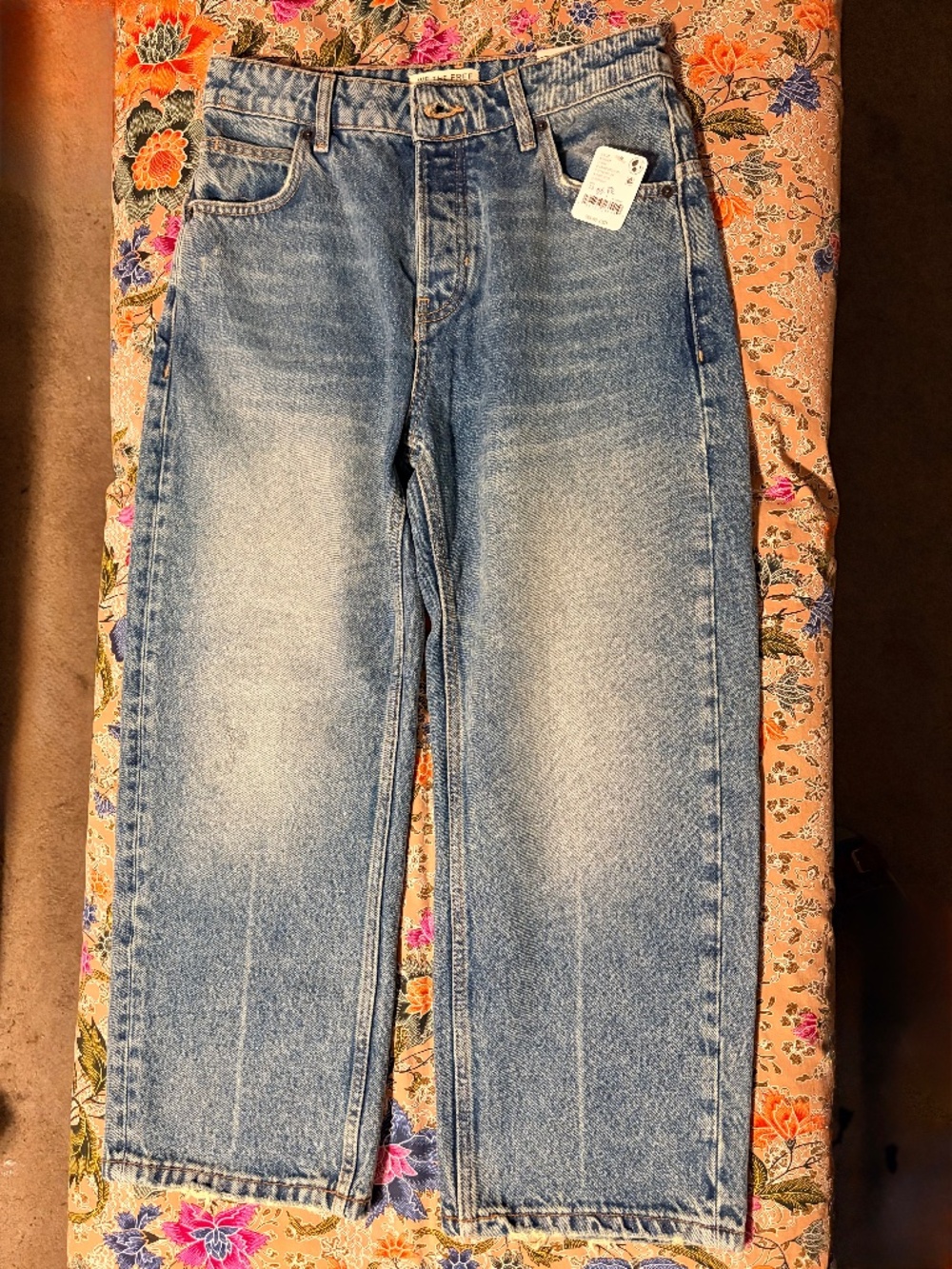 Free People Deep Trance Low Rise Boyfriend Jeans NWT FROM BEYOND, Size 25